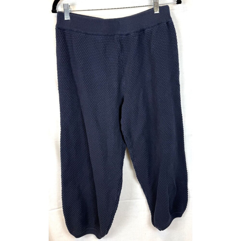 Free People Hailee Cardi Set Pants Only M Navy Waffle Knit Lounge Joggers